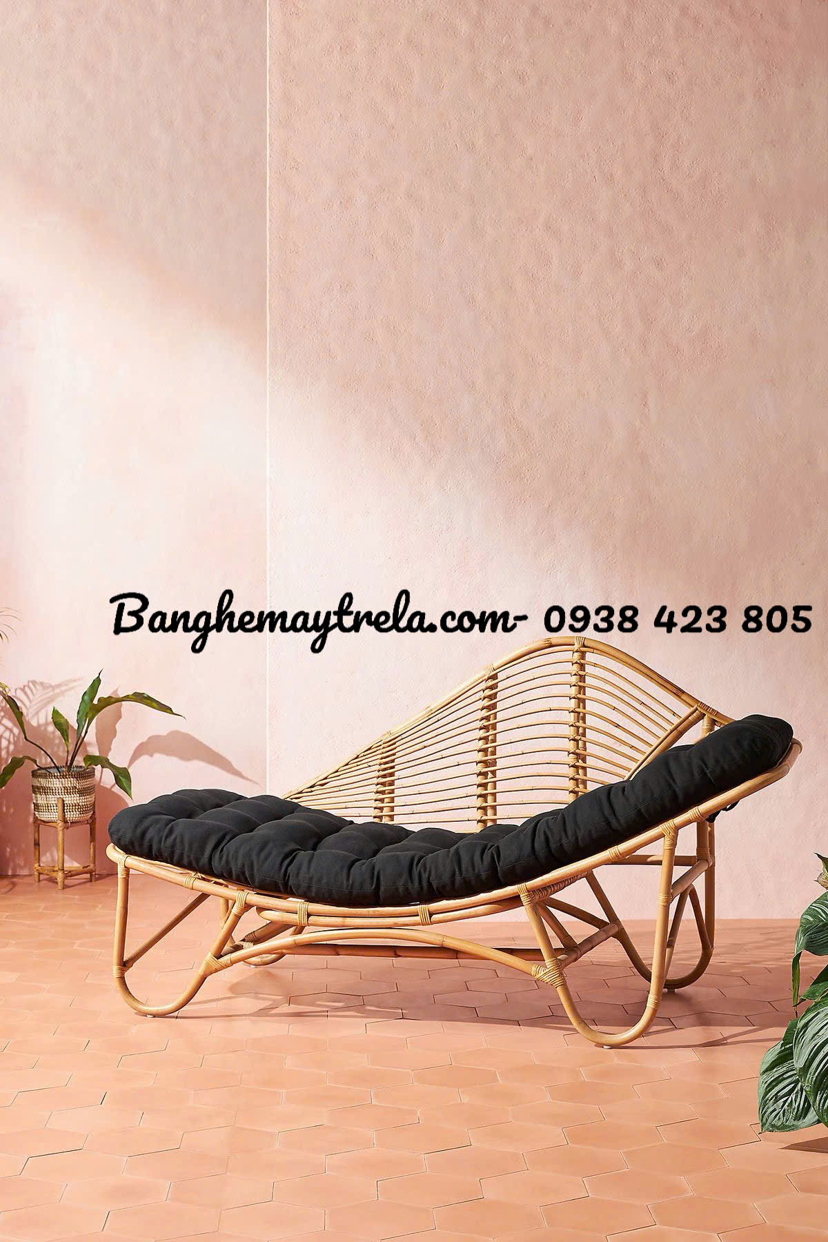 Ghế mây thư giãn dáng dài